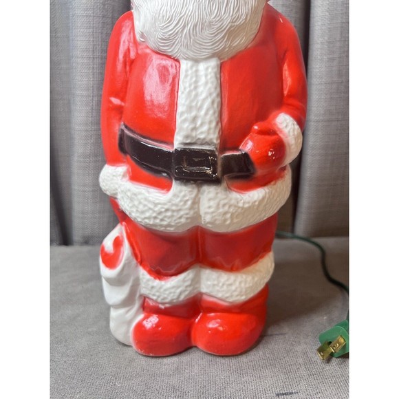 Santa Christmas Blow Mold VTG Union Products 1968 Cord Read Works 14” - Picture 5 of 15